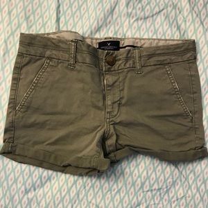 American Eagle Green Khaki Shorts - Like New-Sz. 4
